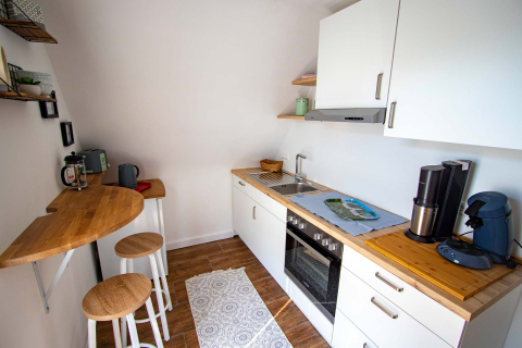 Die Küche in der Ferienwohnung Odenwald in 74722 Buchen (Odenwald).