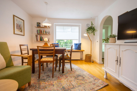 Das Wohnzimmer in der Ferienwohnung Bauland in Paulas Ferienhaus