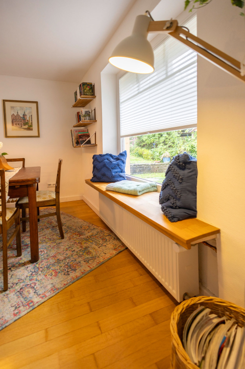Das Wohnzimmer in der Ferienwohnung Bauland in Paulas Ferienhaus
