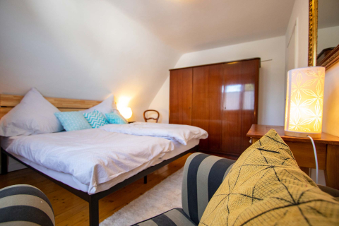 Das Schlafzimmer in der Ferienwohnung Odenwald in 74722 Buchen (Odenwald).