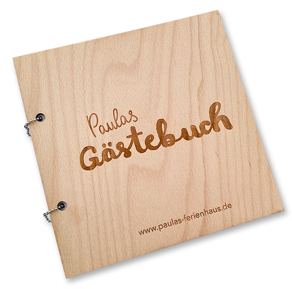 Die Titelseite von Paulas Gästebuch