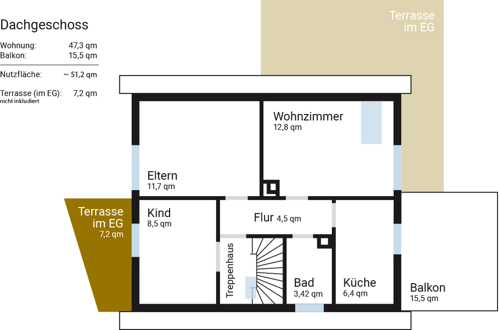 Grundriss der Ferienwohnung Odenwald