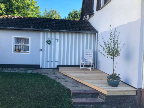 Während der Sanierung von Paulas Ferienhaus in Buchen (Odenwald)