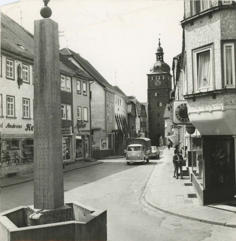 Blick in die Buchener Marktstraße 1972