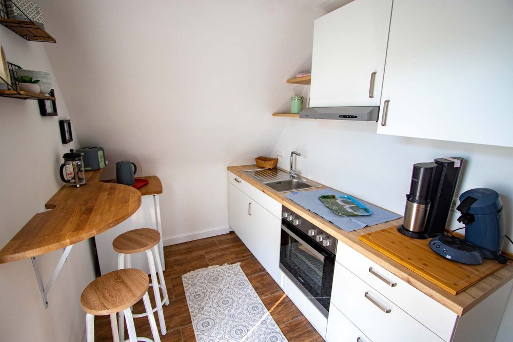 Die Küche in der Ferienwohnung Odenwald in 74722 Buchen (Odenwald).