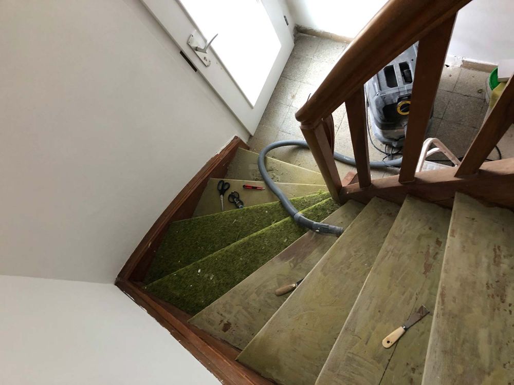 Während der Sanierung von Paulas Ferienhaus in Buchen (Odenwald)