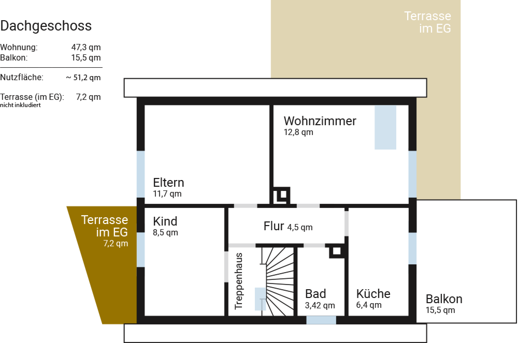 Grundriss der Ferienwohnung Odenwald